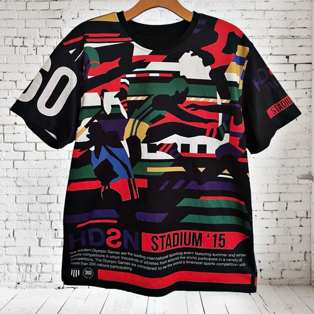 Hudson Outerwear Black Graphic T Shirt 2015 Run This Town‎ Sz M Mens Stadium 15
